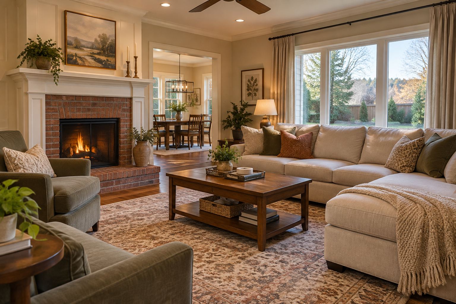 A cozy Memphis-area living room, illustrative