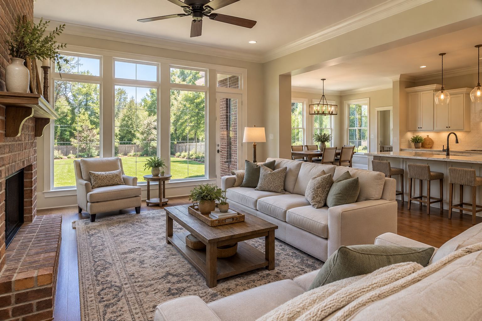 A bright Memphis-area home interior, illustrative
